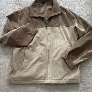 Men's Beige and Cream Bomber Jacket